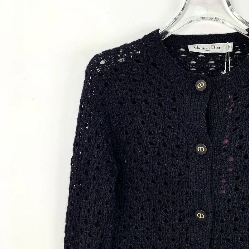 Dior Dior Black Women's Cardigan Sweater 0089 Size XXS / US 00 / IT 34 - 3 Thumbnail