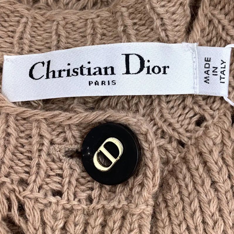Dior Dior Brown Alpaca Wool Women's Cardigan 0089 Size ONE SIZE - 5 Thumbnail