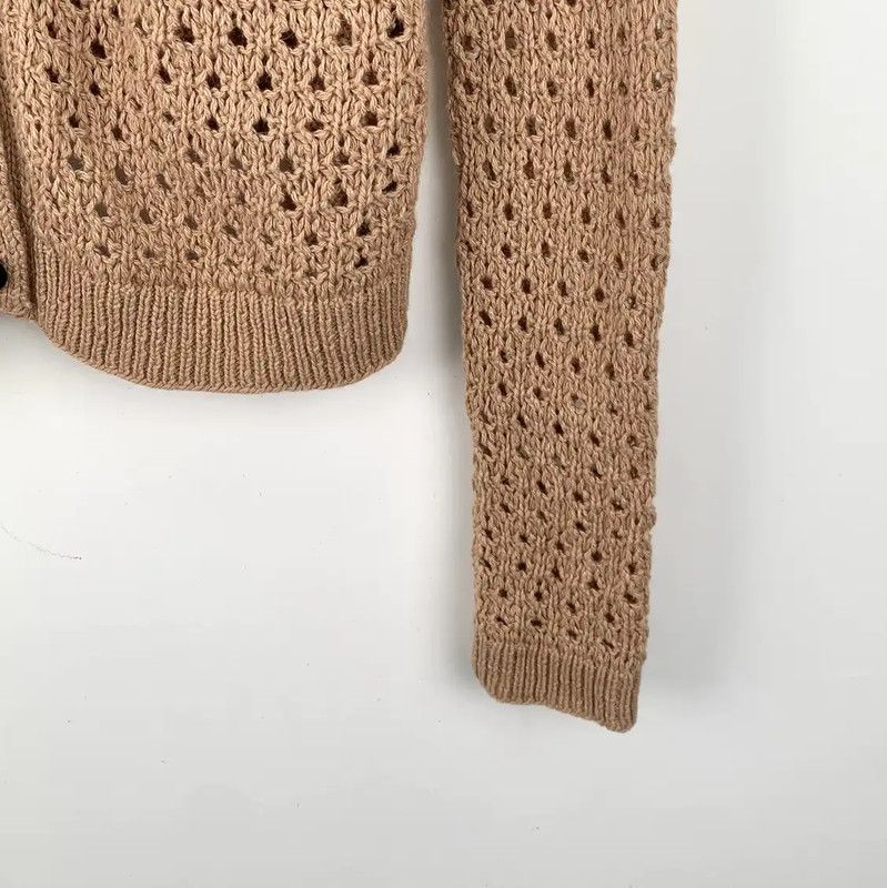 Dior Dior Brown Alpaca Wool Women's Cardigan 0089 Size ONE SIZE - 4 Thumbnail