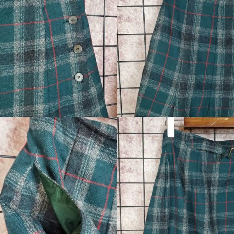 Dior Dior Wool Plaid Sleeveless Cardigan in Green 0089 Size M / US 6-8 / IT 42-44 - 9 Thumbnail