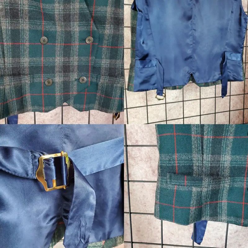 Dior Dior Wool Plaid Sleeveless Cardigan in Green 0089 Size M / US 6-8 / IT 42-44 - 10 Thumbnail