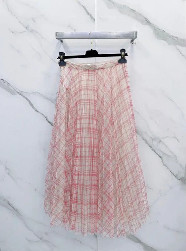Dior Dior Pink Silk Pleated Midi Skirt 0089 Size 28" / US 6 / IT 42 - 2 Thumbnail