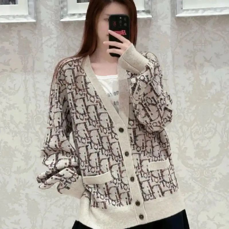 Dior Dior Colorblock Wool Cardigan for Women 0089 Size M / US 6-8 / IT 42-44 - 7 Thumbnail