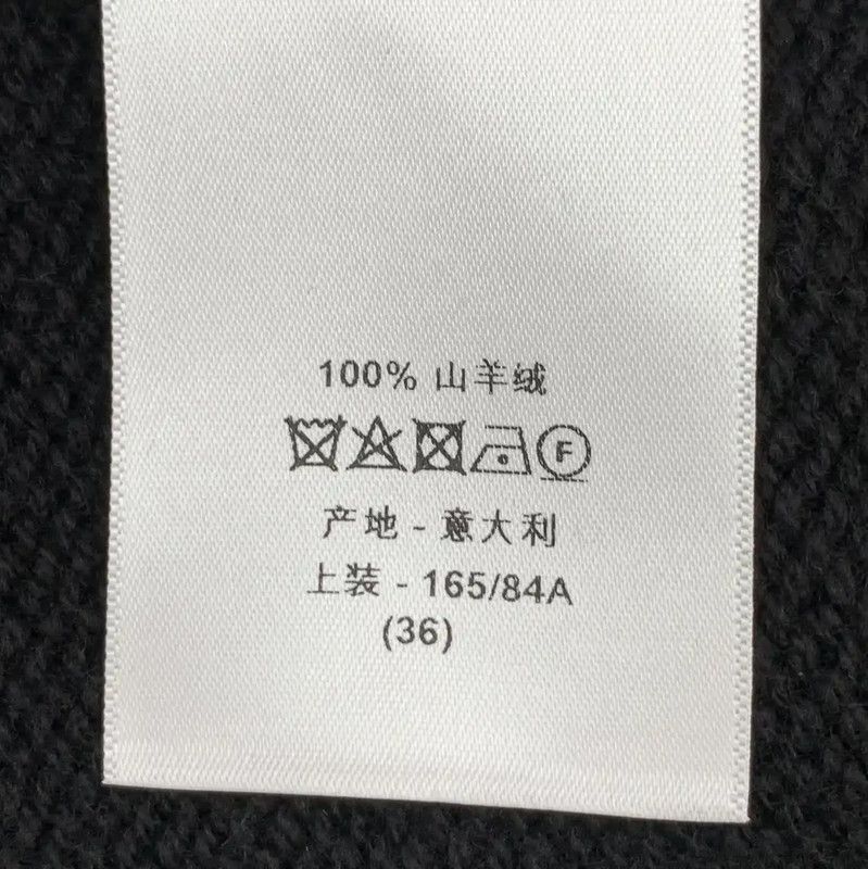 Dior Dior Black Cashmere T-Shirt with Ruffles 0089 Size XS / US 0-2 / IT 36-38 - 8 Thumbnail