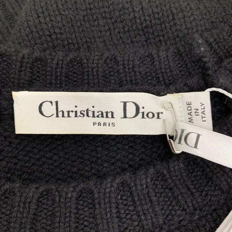 Dior Dior Black Cashmere T-Shirt with Ruffles 0089 Size XS / US 0-2 / IT 36-38 - 5 Thumbnail