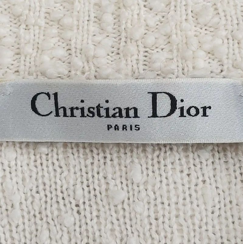 Dior Dior White Cotton Blend Women's Cardigan 0089 Size M / US 6-8 / IT 42-44 - 5 Thumbnail