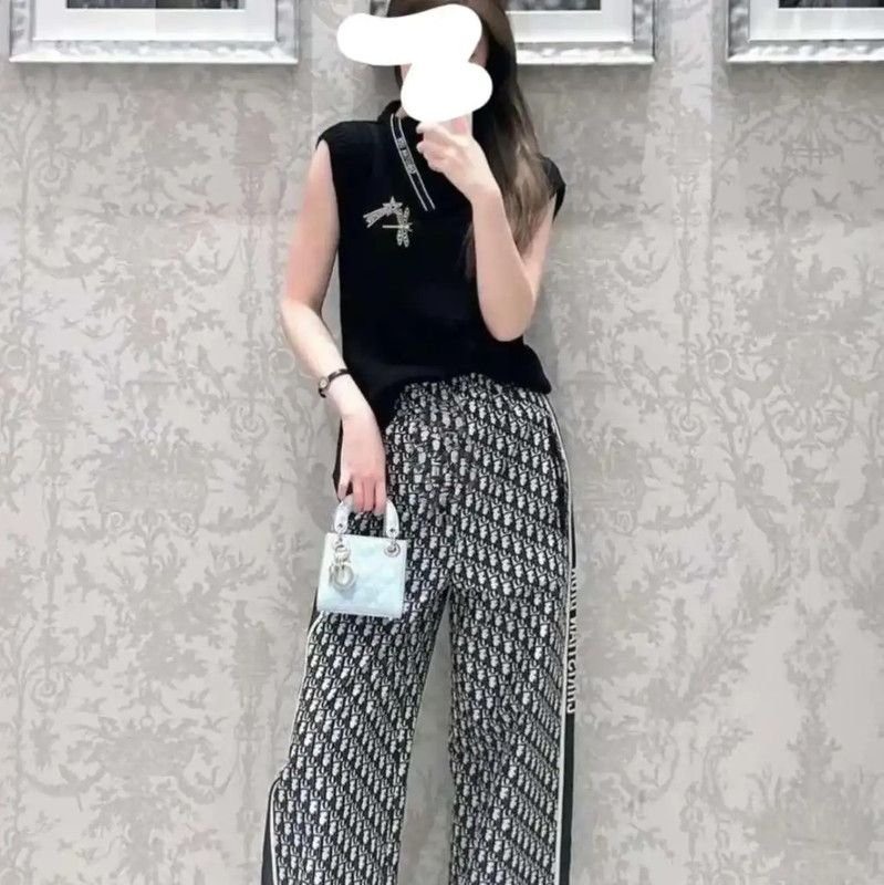 Dior Dior Black Polyester Women’s Casual Pants 0089 Size 24" / US 00 / IT 34 - 7 Thumbnail