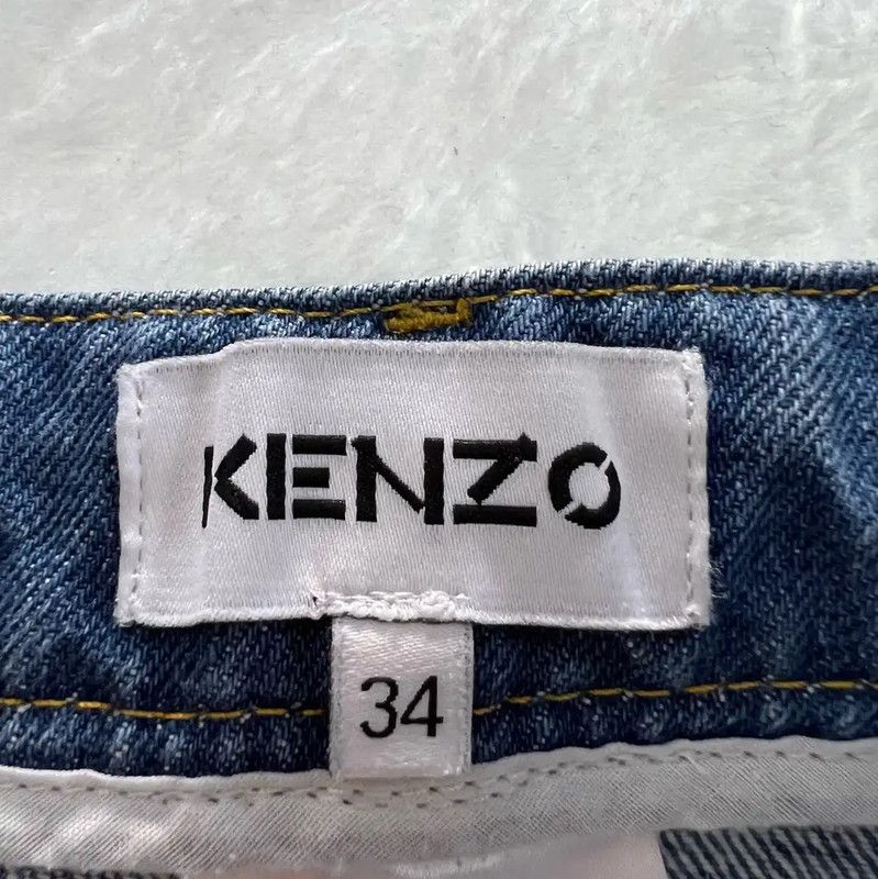 Kenzo KENZO Summer Blue Cotton Mini Skirt 0089 Size 26" / US 2 / IT 38 - 3 Thumbnail