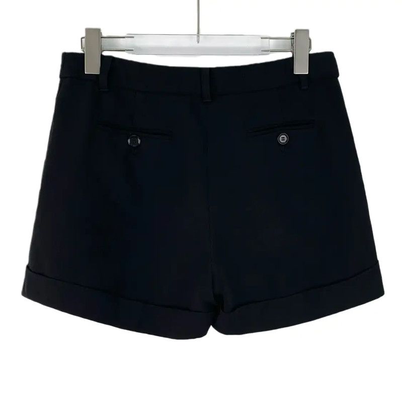 Moschino Moschino Black Acetate Women's Shorts 0089 Size 28" / US 6 / IT 42 - 2 Thumbnail