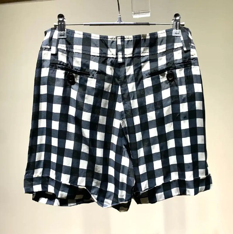 Moschino Moschino Black Gingham Women's Shorts 0089 Size 28" / US 6 / IT 42 - 7 Thumbnail