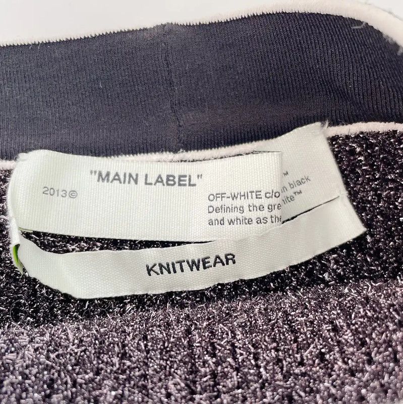 Off-White Off-White Gray Knit Bodycon Skirt M 0089 Size 28" / US 6 / IT 42 - 5 Thumbnail