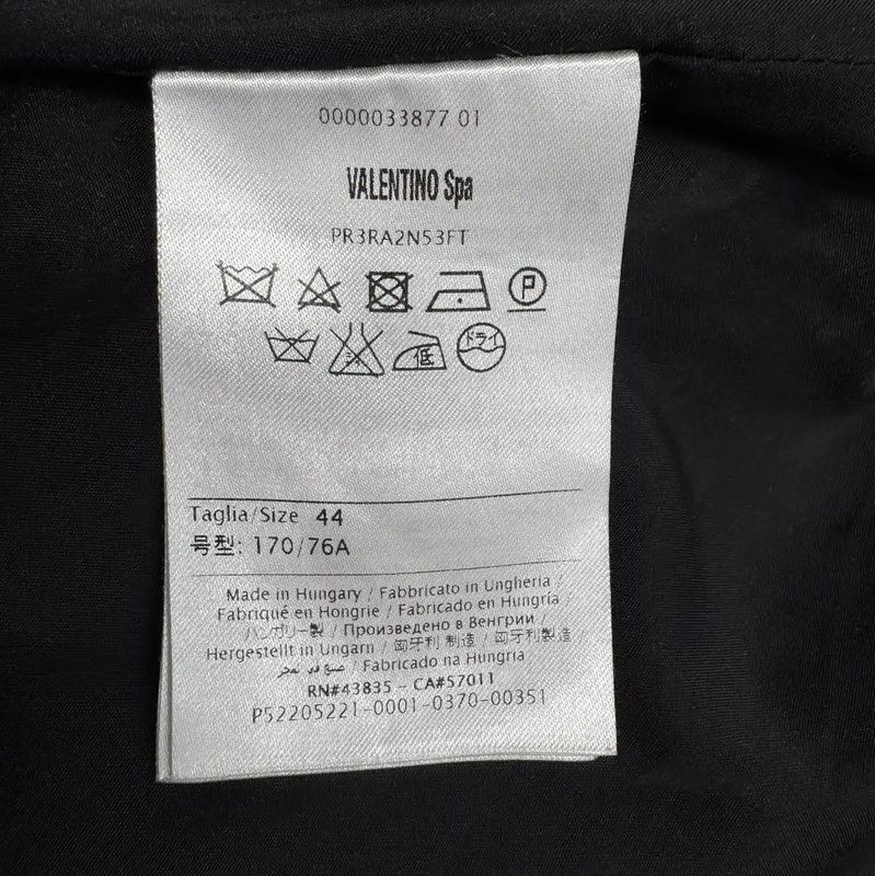 Valentino Valentino Black Cotton Women's Skirt 0089 Size 28" / US 6 / IT 42 - 4 Thumbnail