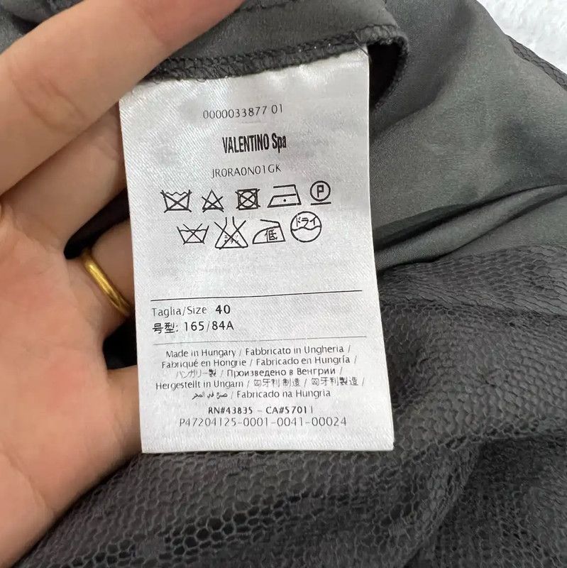 Valentino Valentino Gray Cotton Midi Skirt for Summer 0089 Size 26" / US 2 / IT 38 - 4 Thumbnail