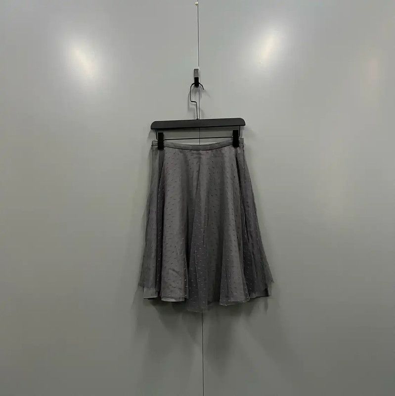 Valentino Valentino Gray Cotton Midi Skirt for Summer 0089 Size 26" / US 2 / IT 38 - 2 Thumbnail