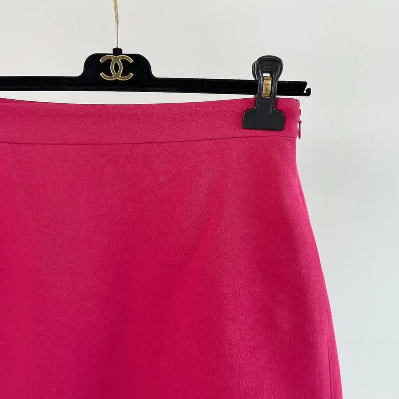 Valentino Valentino Summer Pink Wool Mini Skirt 0089 Size 23" - 3 Thumbnail