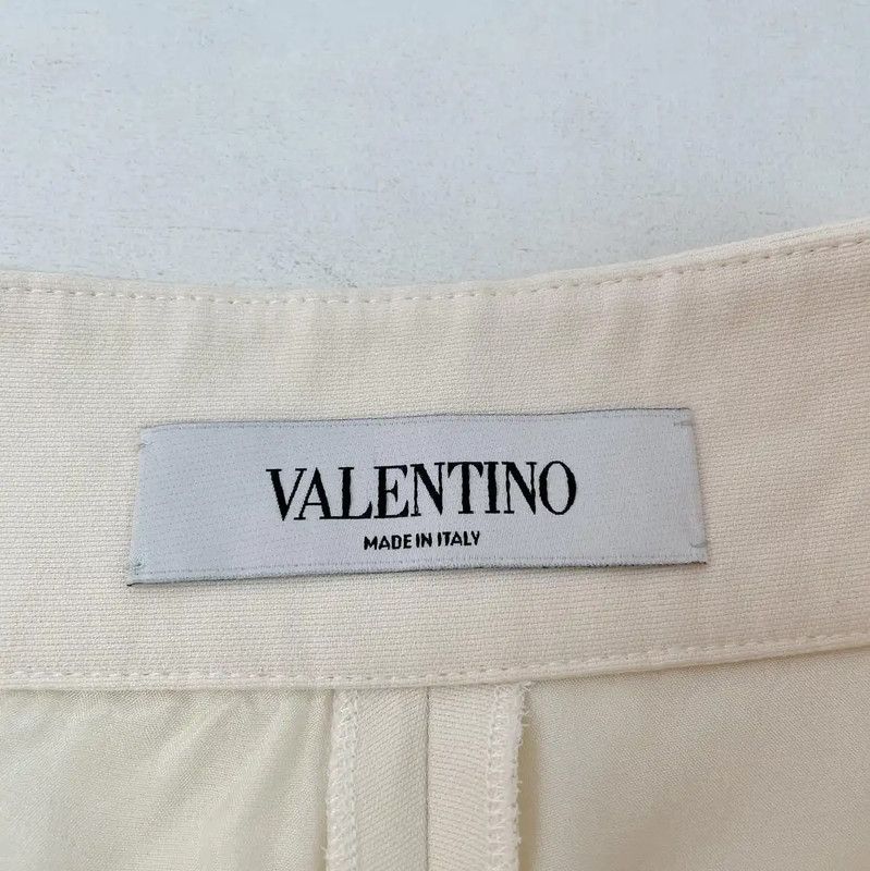 Valentino Valentino Beige Wool A-Line Mini Skirt 0089 Size 23" - 6 Thumbnail