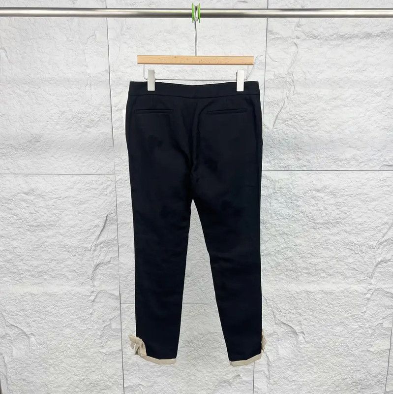 Valentino Valentino Black Cotton Casual Pants for Women 0089 Size 30" / US 8 / IT 44 - 2 Thumbnail