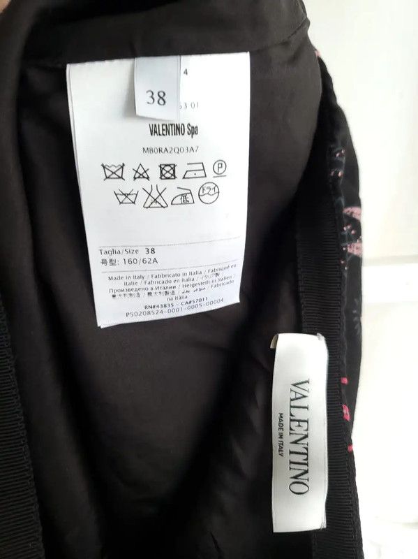 Valentino Valentino Black Printed Mini Skirt for Summer 0089 Size 22" - 3 Thumbnail