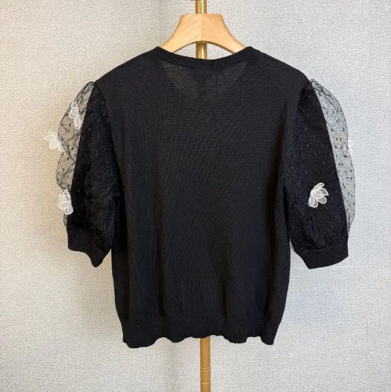 Valentino Valentino Summer Black Cotton Cardigan 0089 Size M / US 6-8 / IT 42-44 - 2 Thumbnail