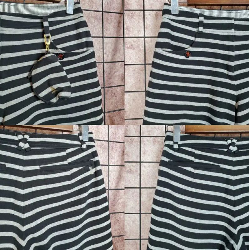 Lanvin Lanvin Striped Black Cotton Blend Casual Shorts 0089 Size 26" / US 2 / IT 38 - 5 Thumbnail
