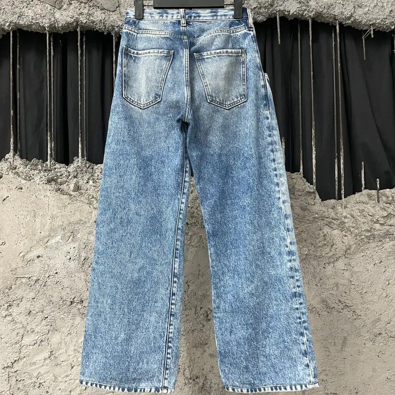Maison Margiela Maison Margiela Blue Cotton Women's Jeans 0089 Size 28" / US 6 / IT 42 - 2 Thumbnail