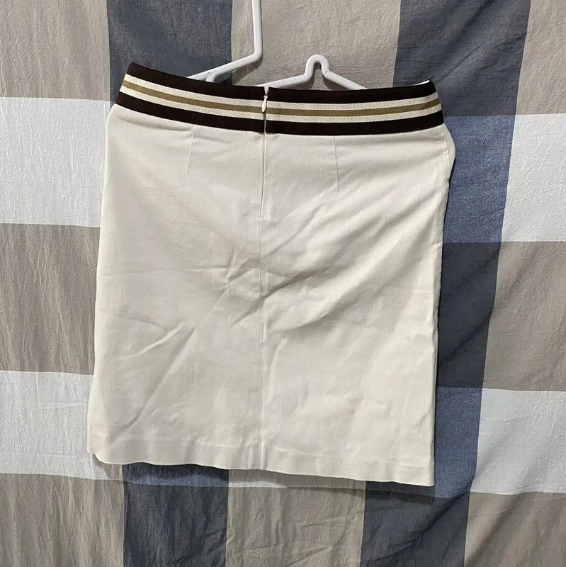 Max Mara MaxMara White Cotton Ladies' Skirt 0089 Size 28" / US 6 / IT 42 - 2 Thumbnail