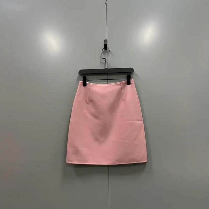 Max Mara MaxMara Pink Cotton A-line Skirt for Summer 0089 Size 28" / US 6 / IT 42 - 2 Thumbnail