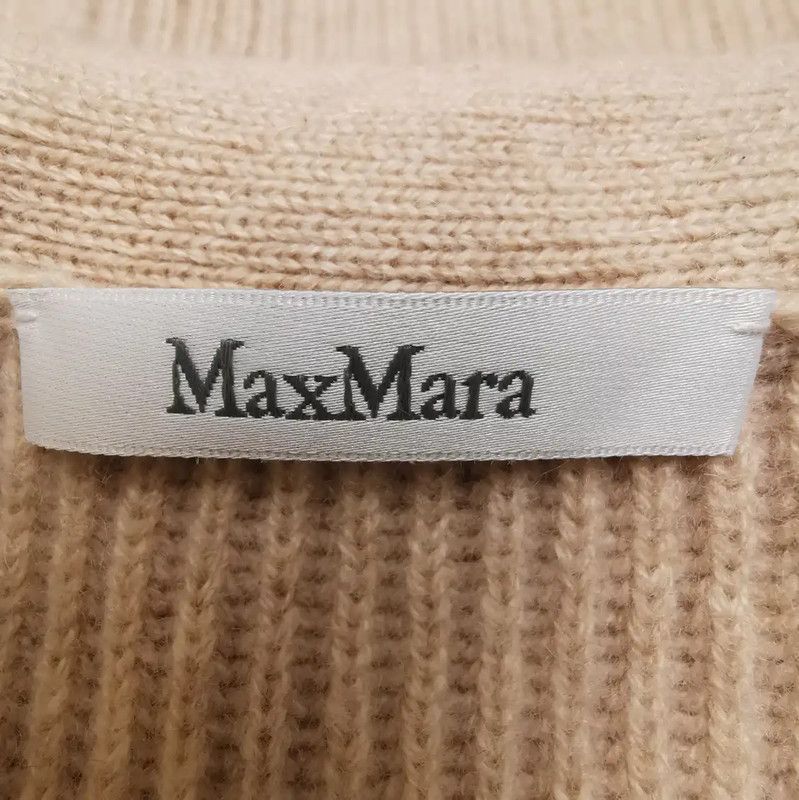 Max Mara MaxMara Beige Cashmere Cardigan for Women 0089 Size XS / US 0-2 / IT 36-38 - 5 Thumbnail