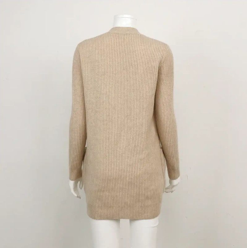 Max Mara MaxMara Beige Cashmere Cardigan for Women 0089 Size XS / US 0-2 / IT 36-38 - 2 Thumbnail