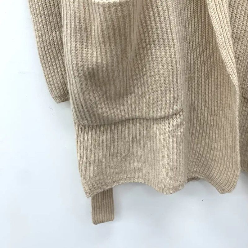 Max Mara MaxMara Brown Wool Women's Cardigan 0089 Size S / US 4 / IT 40 - 4 Thumbnail