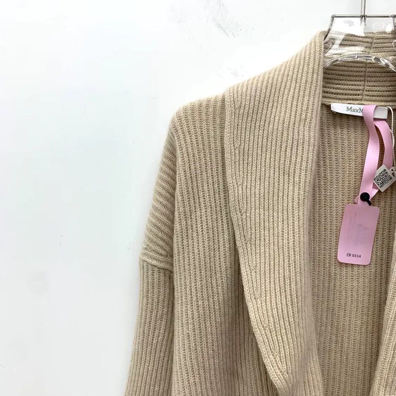 Max Mara MaxMara Brown Wool Women's Cardigan 0089 Size S / US 4 / IT 40 - 3 Thumbnail