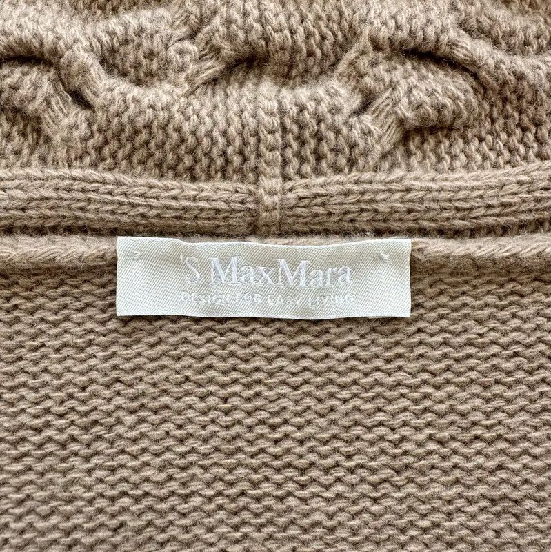 Max Mara MaxMara Beige Women's Cardigan with Braided Knit 0089 Size M / US 6-8 / IT 42-44 - 8 Thumbnail