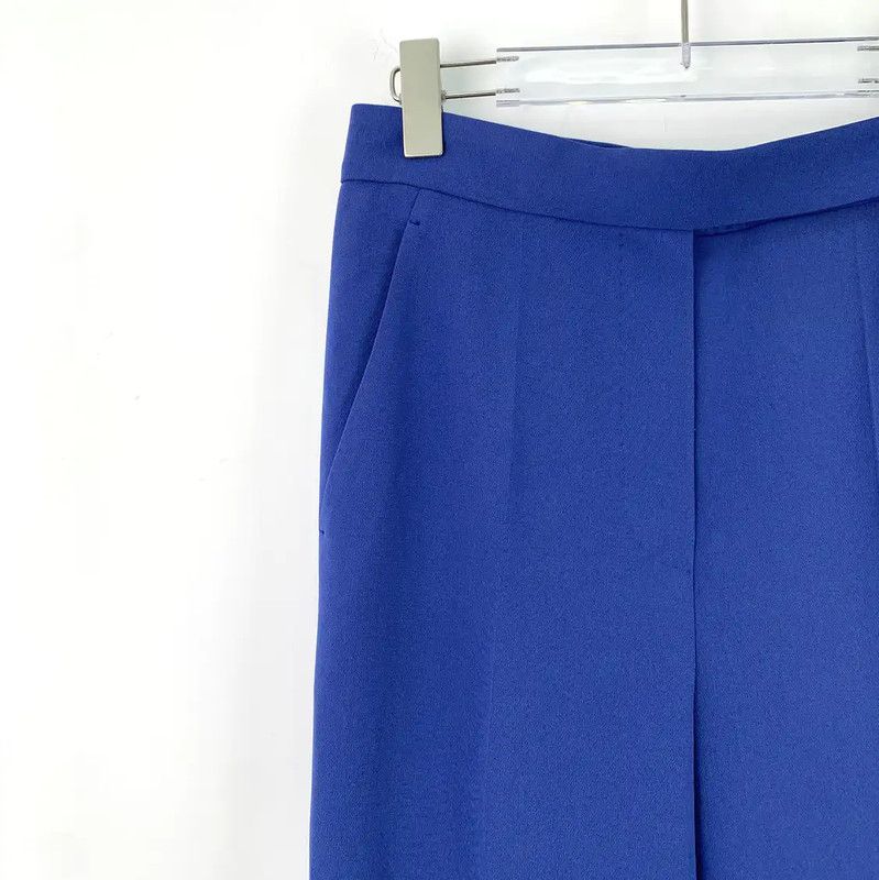 Max Mara MaxMara Relaxed Blue Women's Pants 0089 Size 28" / US 6 / IT 42 - 3 Thumbnail