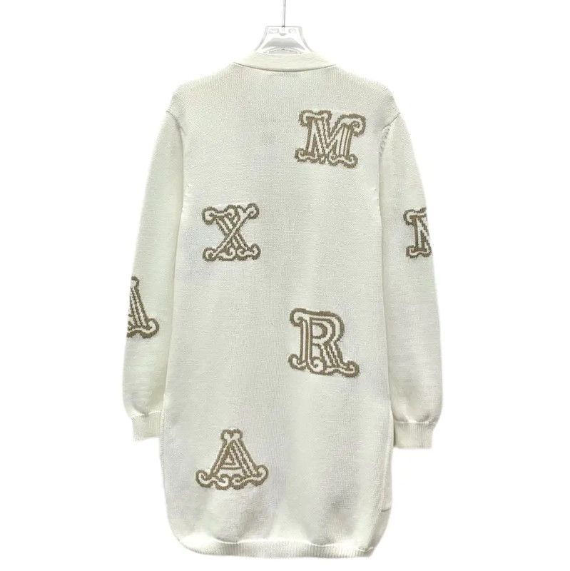 Max Mara MaxMara Women's White Cotton Cardigan 0089 Size M / US 6-8 / IT 42-44 - 2 Thumbnail