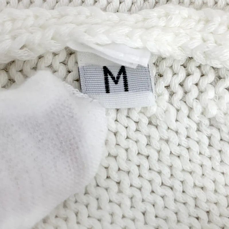 Max Mara MaxMara Women's White Cotton Cardigan 0089 Size M / US 6-8 / IT 42-44 - 6 Thumbnail
