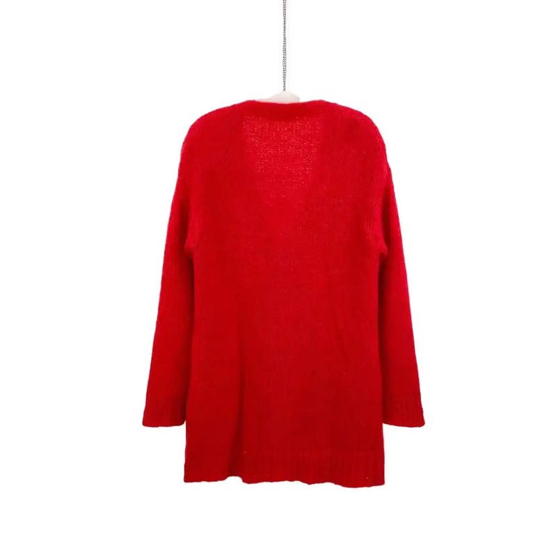 Max Mara MaxMara Red Mohair Women's Cardigan 0089 Size M / US 6-8 / IT 42-44 - 2 Thumbnail