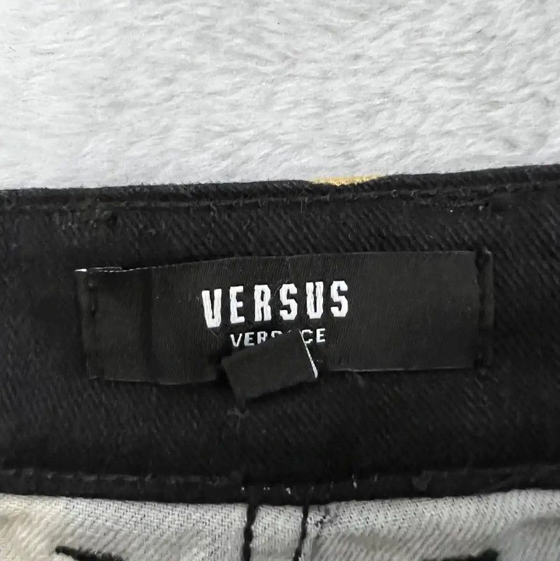 Versace Versace Summer Black Floral Cotton Pants 0089 Size 28" / US 6 / IT 42 - 3 Thumbnail