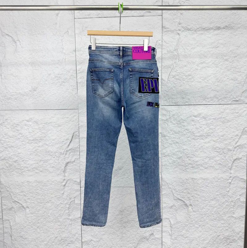Versace Versace Women's Blue Cotton Jeans 0089 Size 30" / US 8 / IT 44 - 2 Thumbnail