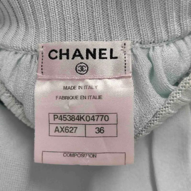 Chanel Chanel Green Pleated Summer Skirt Size S 0089 Size 23" - 3 Thumbnail