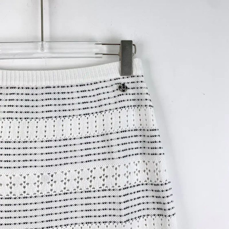 Chanel Chanel Colorblock Cotton Mini Skirt 0089 Size 22" - 3 Thumbnail