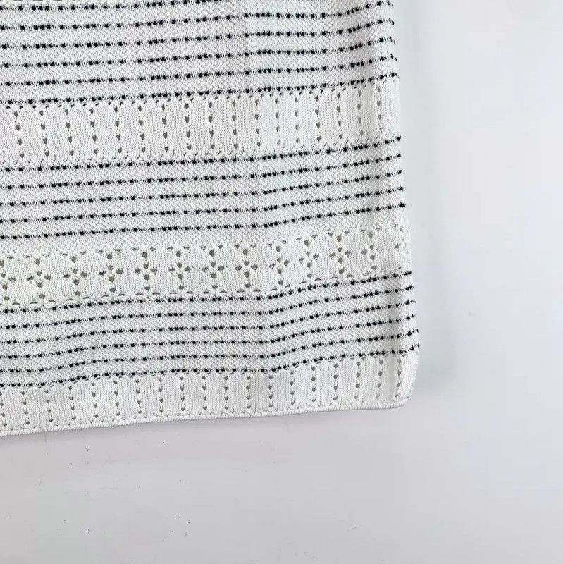 Chanel Chanel Colorblock Cotton Mini Skirt 0089 Size 22" - 4 Thumbnail