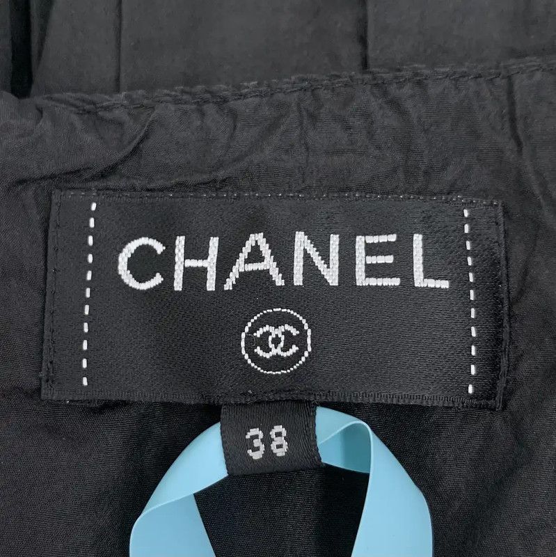 Chanel Chanel Black Silk Pleated Skirt 0089 Size 24" / US 00 / IT 34 - 6 Thumbnail