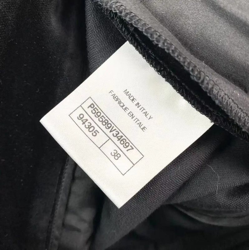 Chanel Chanel Black Cotton Casual Pants 0089 Size 26" / US 2 / IT 38 - 4 Thumbnail