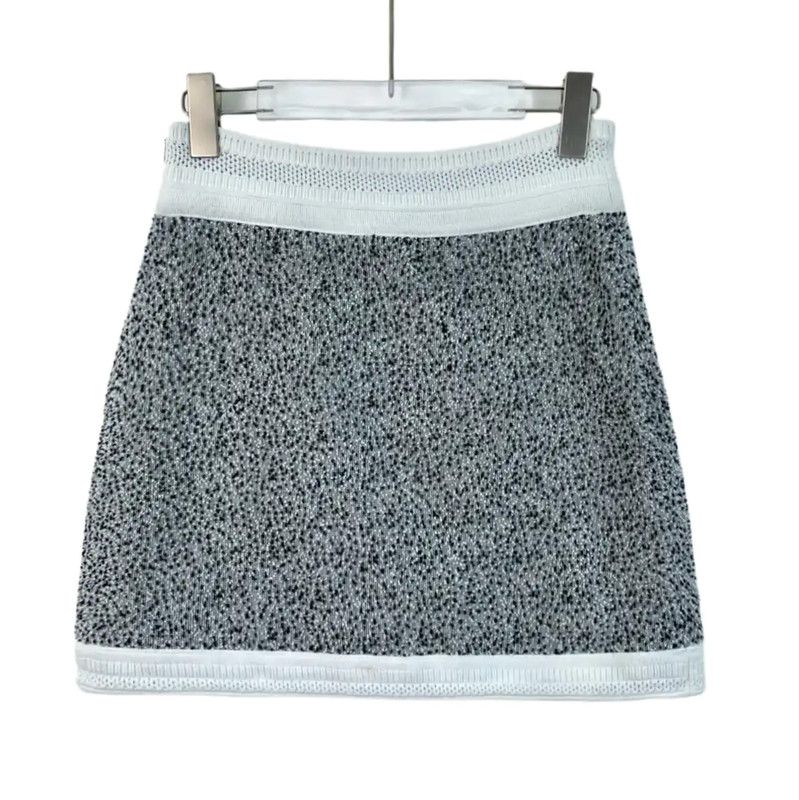 Chanel Chanel Gray Women's Mini Skirt 0089 Size 22" - 2 Thumbnail