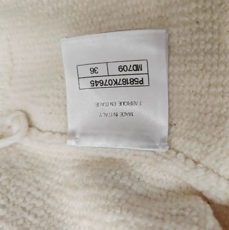 Chanel Chanel White Wool Short Skirt for Women 0089 Size 23" - 5 Thumbnail