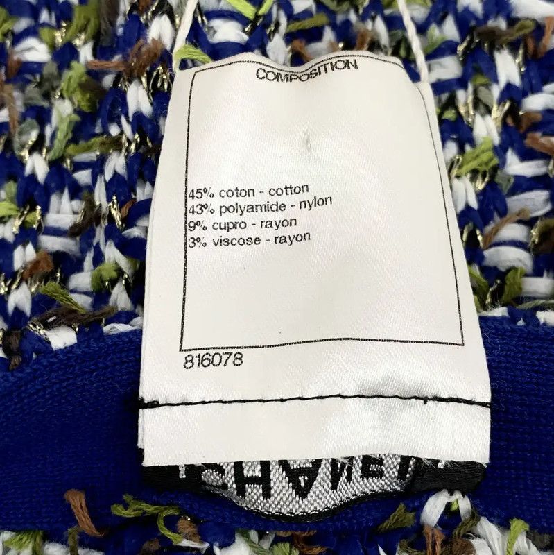 Chanel Chanel Blue Cotton Mini Skirt for Women 0089 Size 22" - 7 Thumbnail