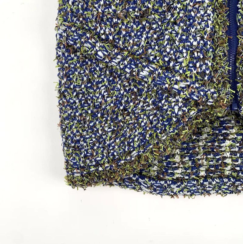 Chanel Chanel Blue Cotton Mini Skirt for Women 0089 Size 22" - 4 Thumbnail