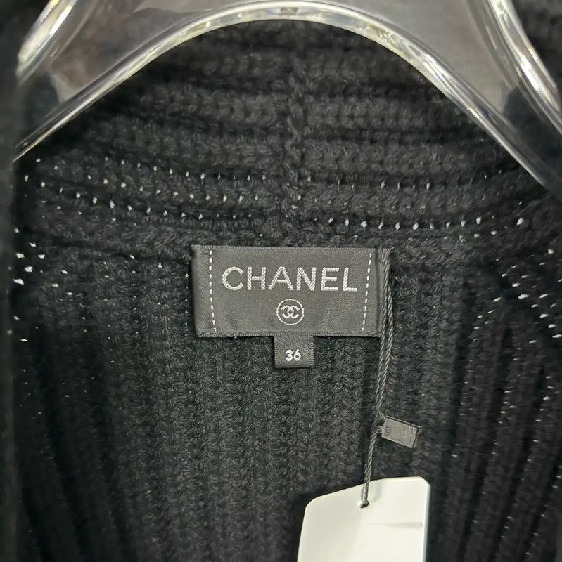 Chanel Chanel Black Cashmere Women's Cardigan 0089 Size S / US 4 / IT 40 - 4 Thumbnail