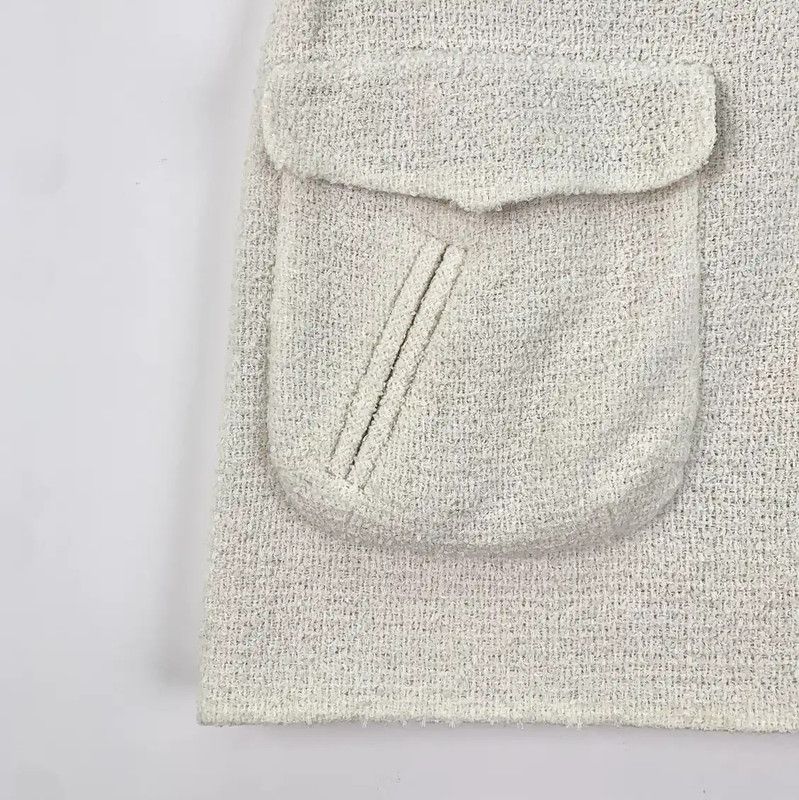 Chanel Chanel Cream Mini Skirt for Women 0089 Size 22" - 4 Thumbnail
