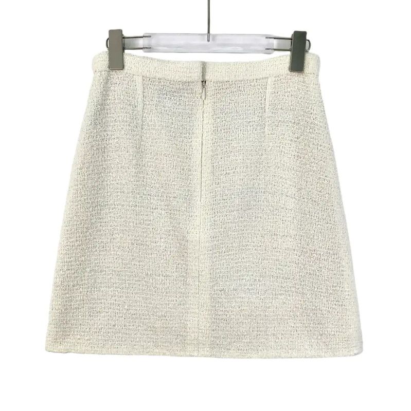 Chanel Chanel Cream Mini Skirt for Women 0089 Size 22" - 2 Thumbnail